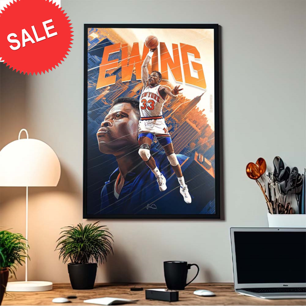 Patrick Ewing New York Knicks Dunk Move Fan Art Home Decor Poster Canvas.jpg