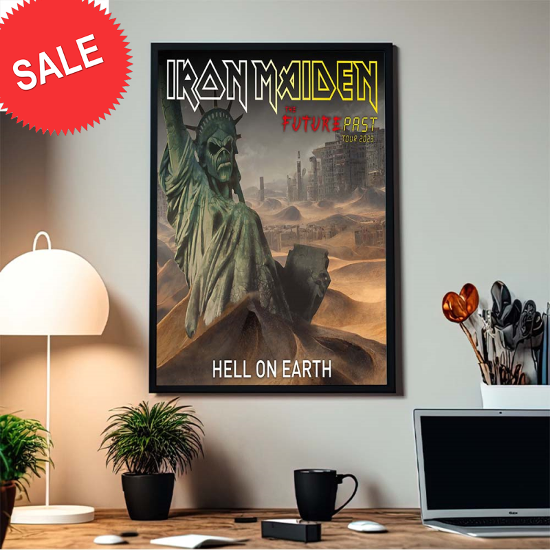 Iron Maiden The Future Past Tour 2023 Hell On Earth Home Decor Poster Canvas.jpg