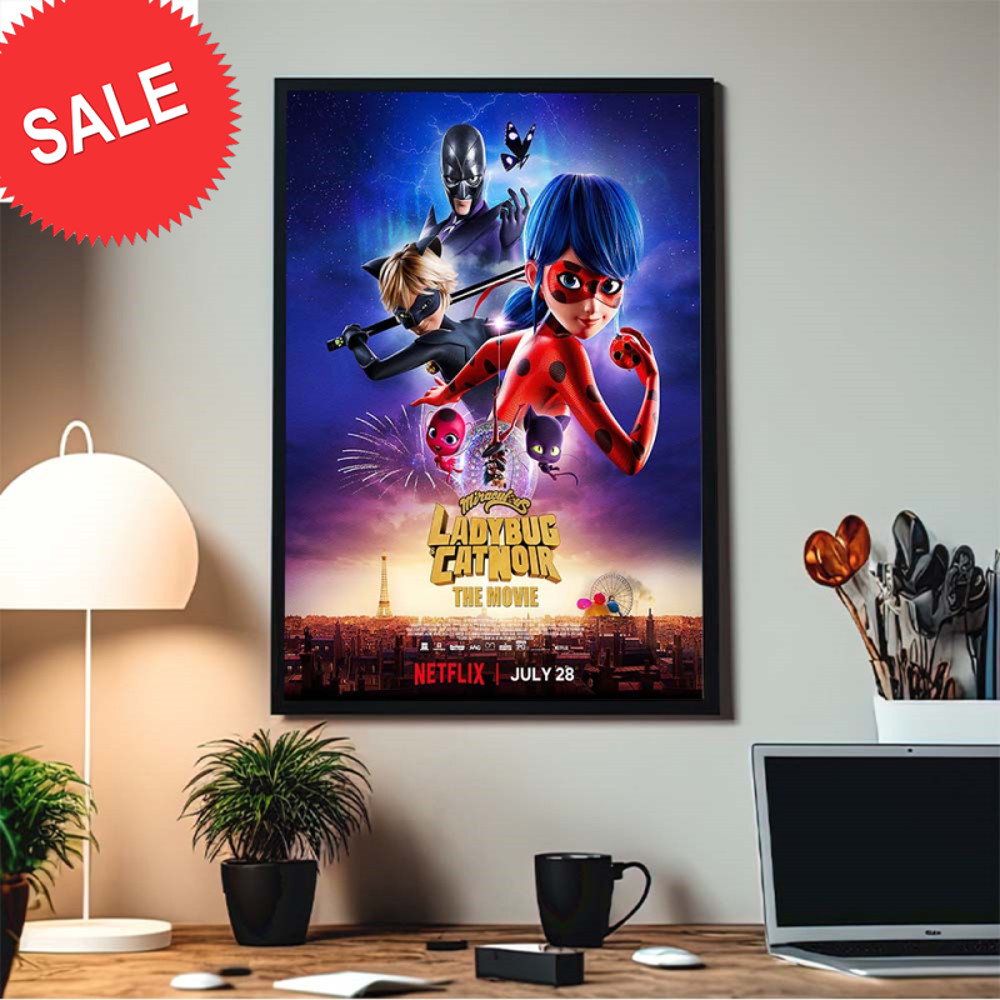 Miraculous Lady Bug And Cat Noir The Movie Official Home Decor Poster Canvas.jpg
