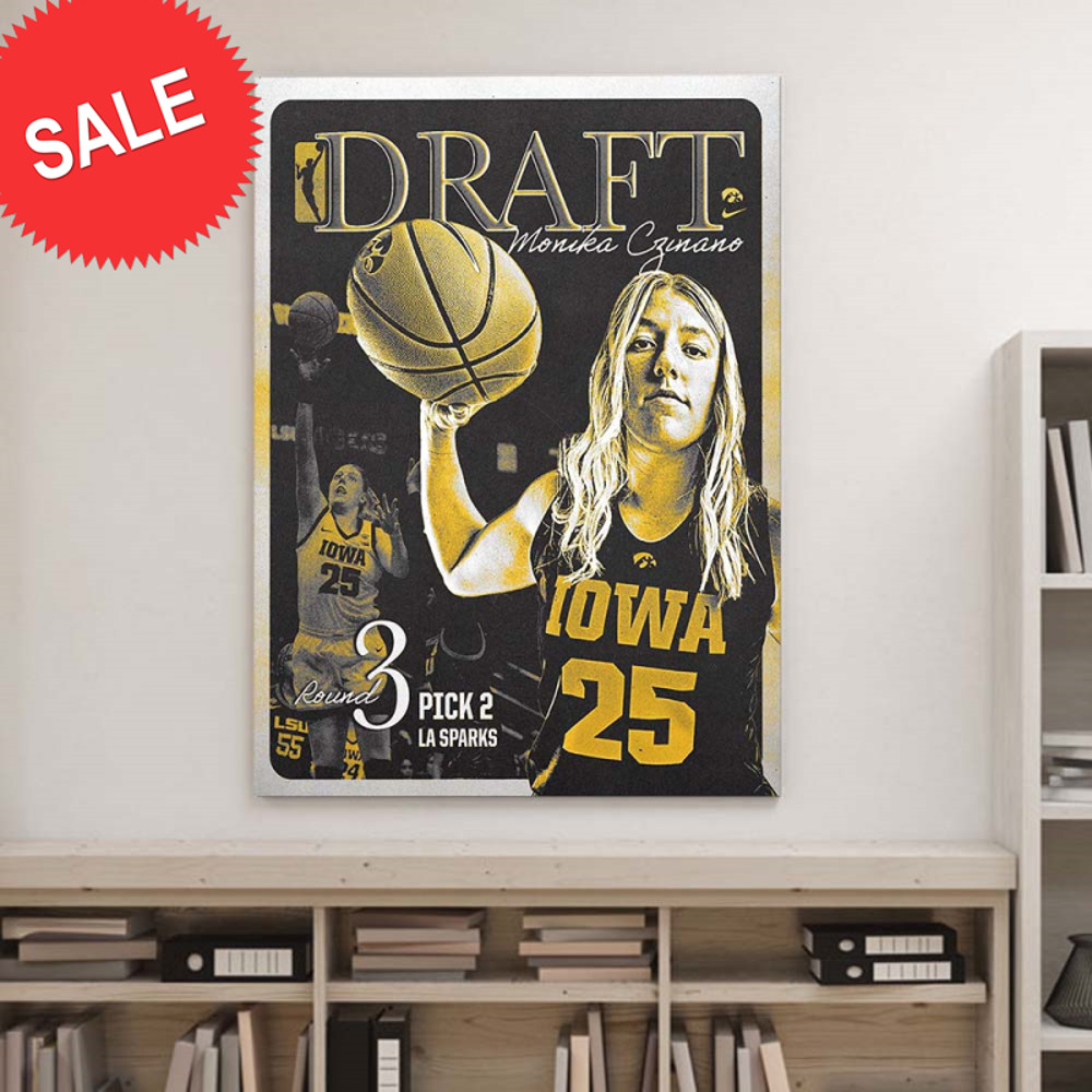 WNBA Draft 2023 LA Sparks Select Monika Czinano Round 3 Pick 2 Poster Canvas.jpg