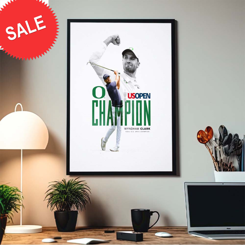 Oregon Men's Golf Wynham Clark 2023 US Open Champion Home Decor Poster Canvas.jpg