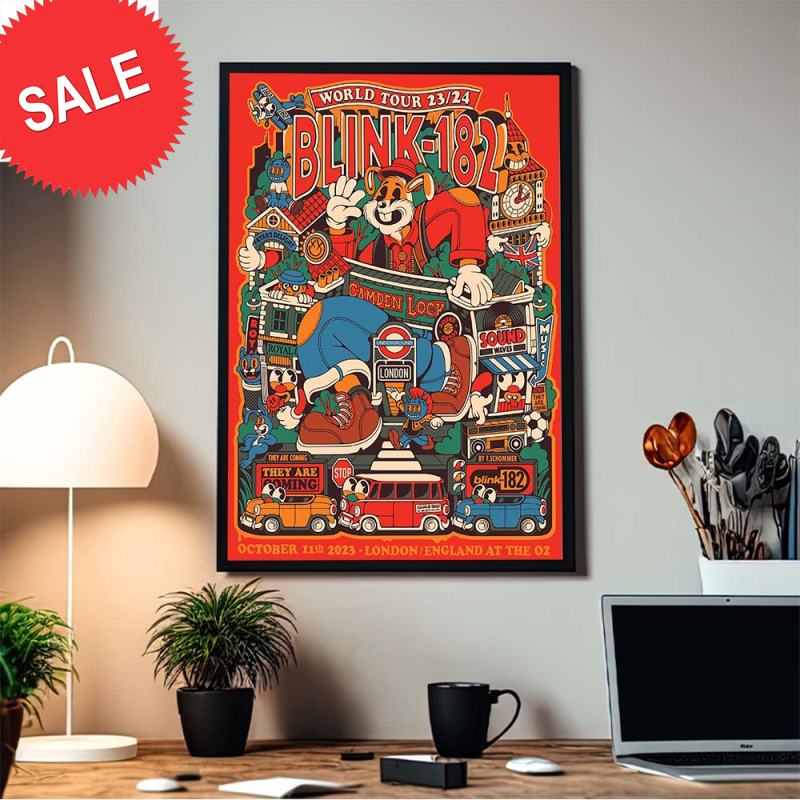 Blink 182 World Tour 23 London Event October 11th 2023 Home Decor Poster Canvas.jpg
