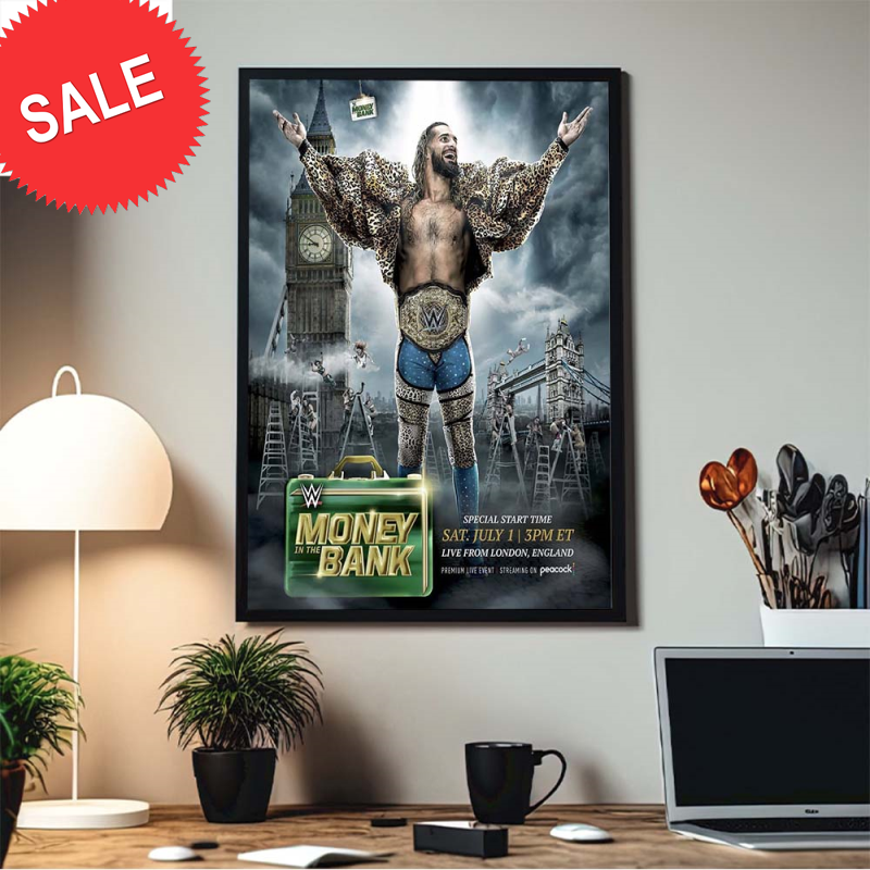 Seth Rollins WWE Money In The Bank 2023 London Official Home Decor Poster Canvas.jpg