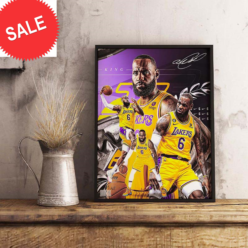 LeBron James The Lake Show King James With His Signature Home Decor Poster Canvas.jpg