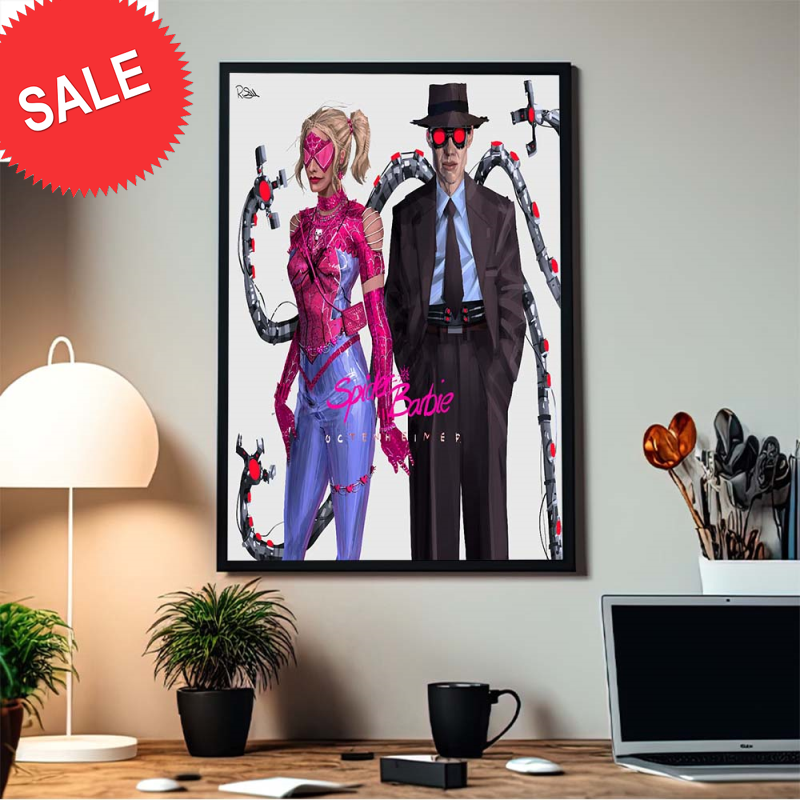 Barbenheimer Spider Barbie An Octenheimer Spider Man Style Home Decor Poster Canvas.jpg
