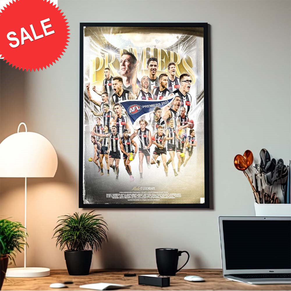 Collingwood FC Is The Champions Of AFL Premiers 2023 Home Decorations Poster Canvas.jpg