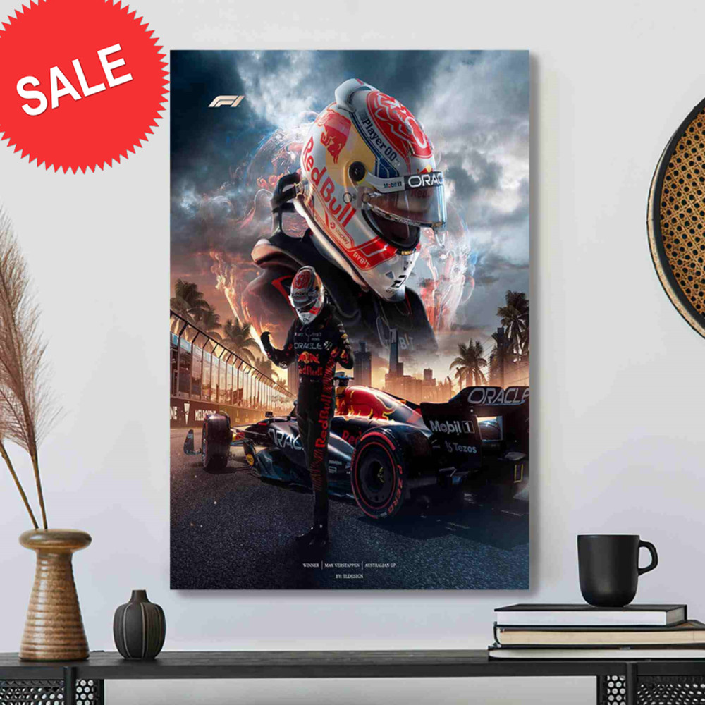 Max Verstappen Red Bull Racing F1 Winner Australian GP For Fans Decor Poster Canvas.jpg