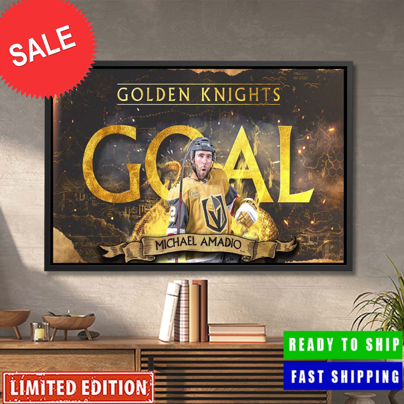Michael Amadio Vegas Golden Knights Uknight The Realm Goal Home Decor Poster Canvas.jpg