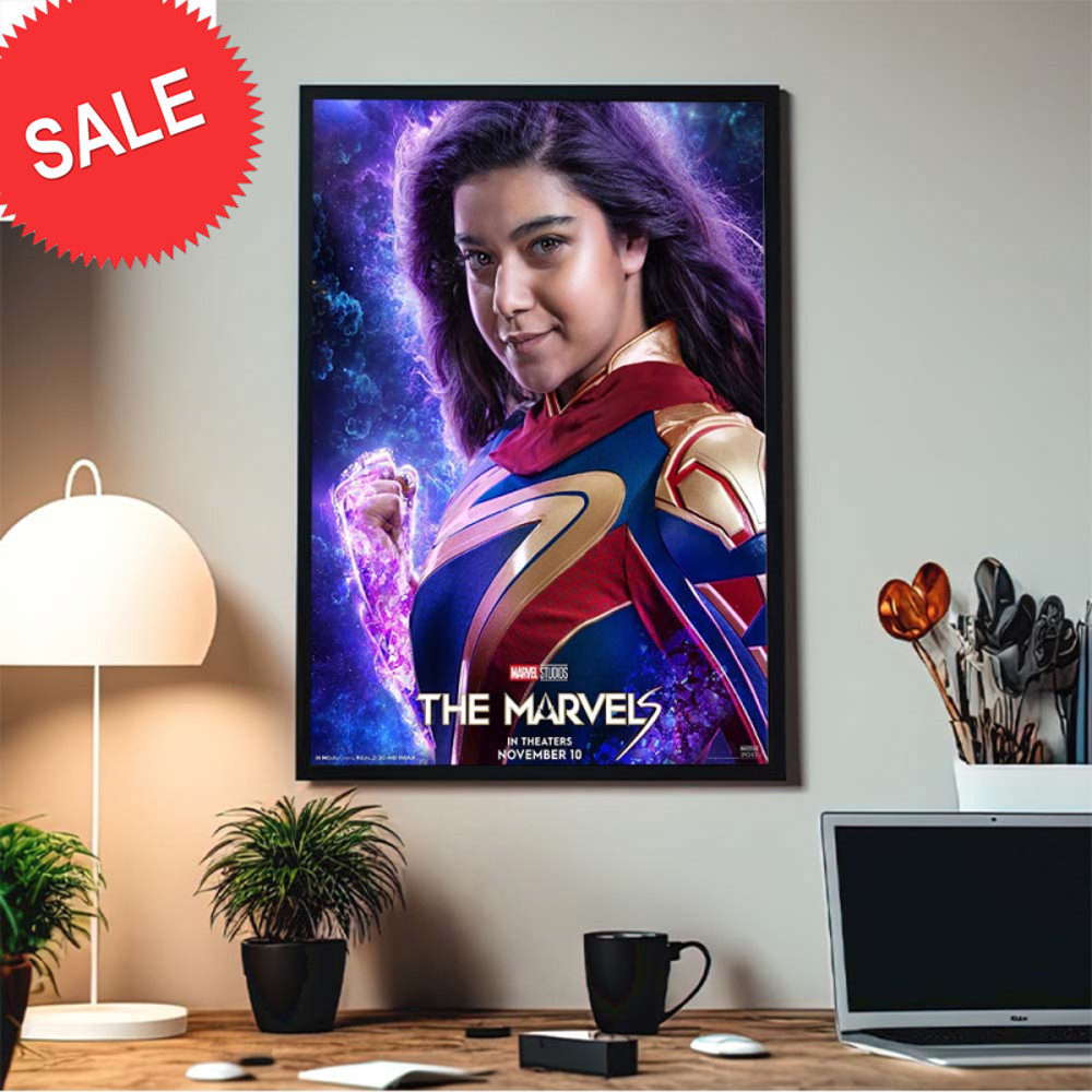 The Marvels Ms Marvel Characters Poster In Theaters November 10 Home Decor Poster Canvas.jpg