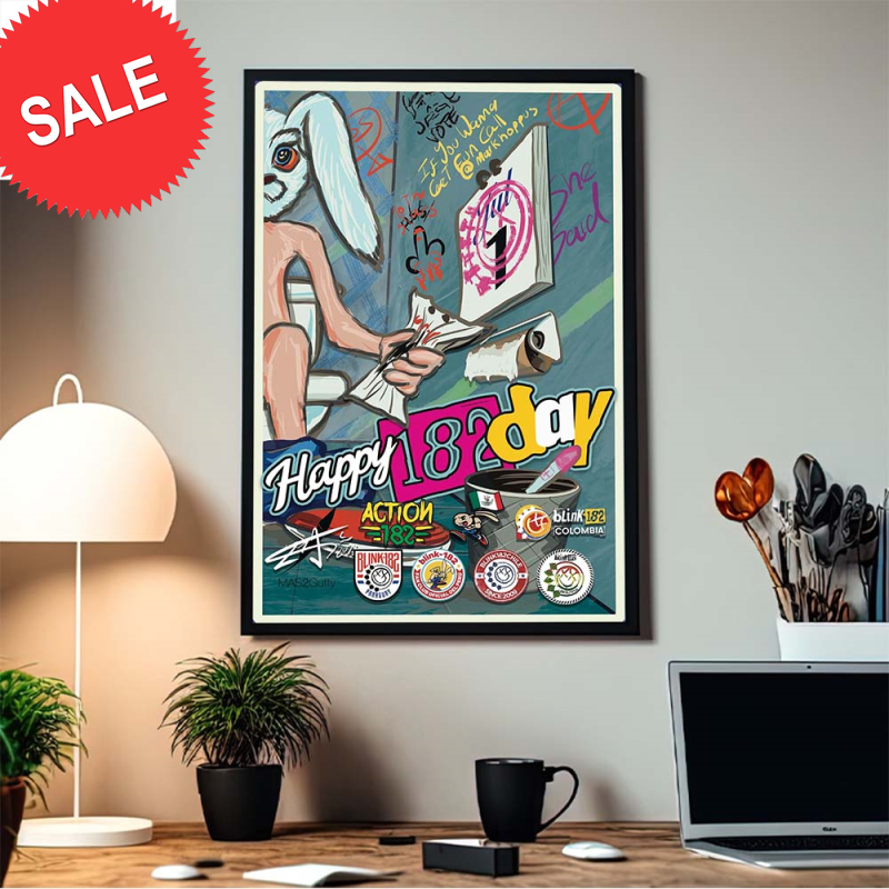 Happy 182 Day For Blink 182 Latin America United Celebrates Official Home Decor Poster Canvas.jpg