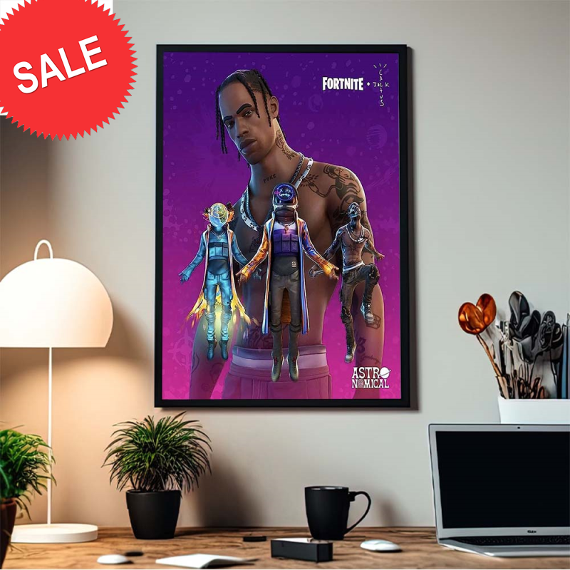 Fortnite Travis Scott Skin Coming Item Shop Cactus Jack Astro Nomical Home Decor Poster Canvas.jpg