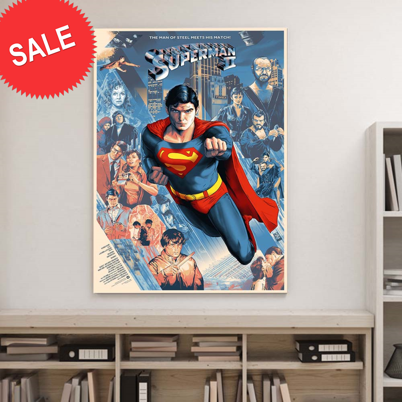 Superman Anniversary 85 Years The Man Of Steel Meets His Match Gift For Fans Decor Poster Canvas.jpg
