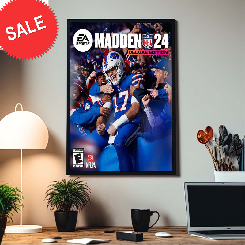 The NFL Madden 24 Cover Josh Allen Buffalo Bills Deluxe Edition EA Sports Home Decor Poster Canvas.jpg