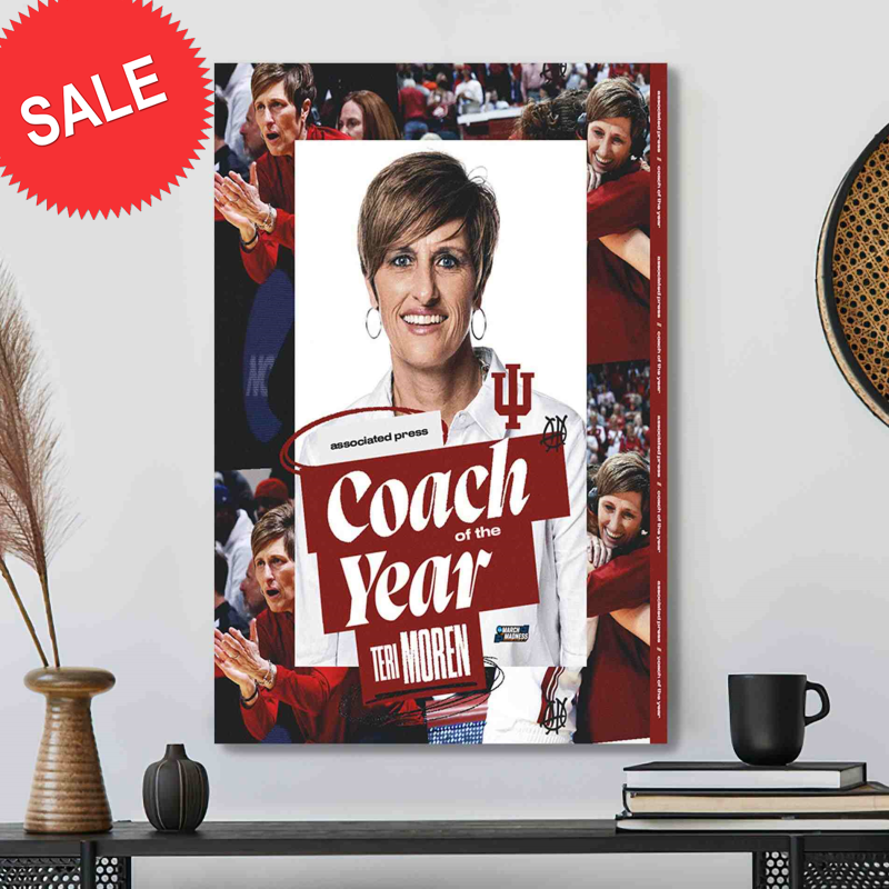 NCAA March Madness 2023 Congratulations Teri Moren AP Coach Of The Year Indiana WBB Decor Poster Canvas.jpg