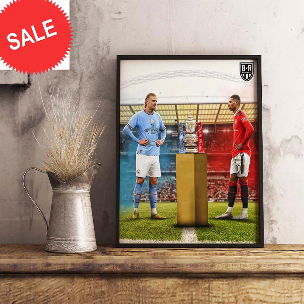 First Ever Manchester Derby In The FA Cup Final Manchester United vs Manchester City Decor Poster Canvas.jpg