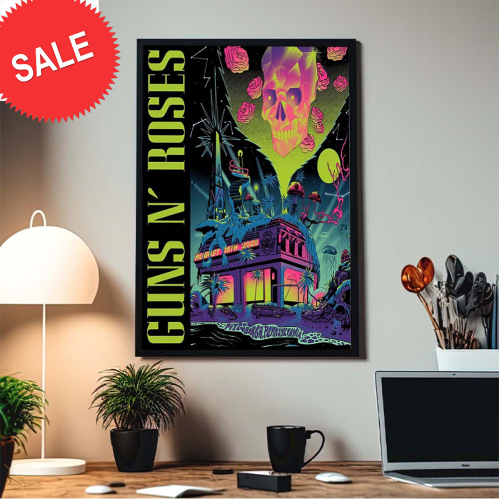 Guns N Roses Pittsburgh Pennsylvania August 18th 2023 North America Summer Fall Tour Decor Poster Canvas.jpg
