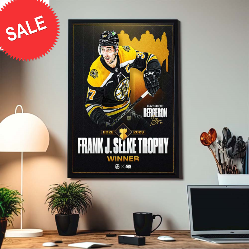 Celebrate Patrice Bergeron Has Been Named The Winner Of The 2023 Frank J Selke Trophy Home Decor Poster Canvas.jpg