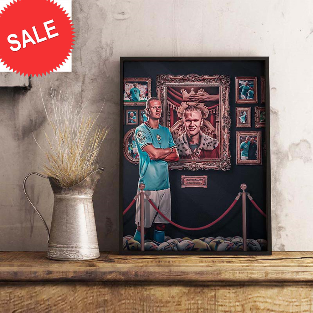 Erling Haaland 35 Premier League Goals Record Most Goals Ever In A Season Hall Of Fame Decorations Poster Canvas.jpg