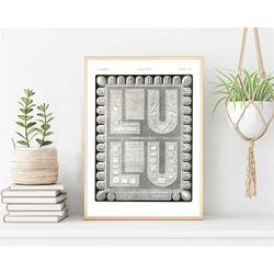 biscuit petit lu wall art print poster, old advertisement poster, chocolate retro wall art prints, chocolate lover gift