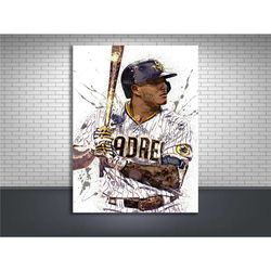 manny machado poster, san diego padres, gallery canvas wrap, man cave, kids room, game room