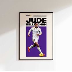jude bellingham poster, real madrid poster minimalist, jude bellingham print art, office wall art, bedroom art, gift pos
