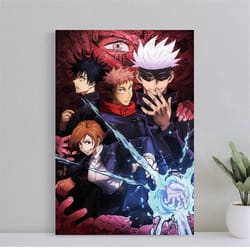 jujutsu kaisen - anime manga movie poster, wall art film print, art poster for gift, home decor poster, (no frame)
