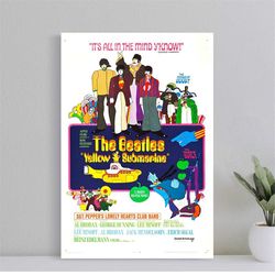 the beatles yellow submarine collage poster, wall art film print, art poster for gift, home decor poster, (no frame)