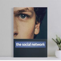the social network movie poster, wall art film print, art poster for gift, halloween decor poster, halloween gift for me