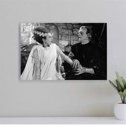 the bride of frankenstein movie poster, wall art film print, art poster for gift, home decor poster, (no frame)
