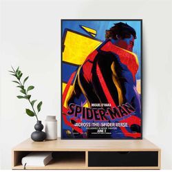 spider man 2099 spider-man: across the spider-verse miguel o'hara art movie wall room decor canvas poster