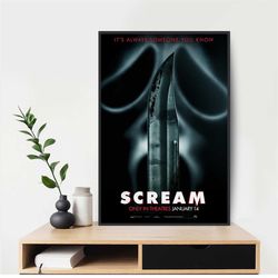 scream 5 horror movie poster art room decor canvas poster