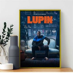lupin (2021) nostalgia movie film poster wall art deco decor french arsne omar sy shirine boutella