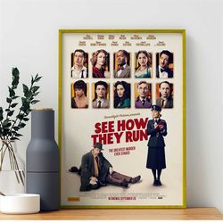see how they run movie poster print, room decor, movie art, gifts for him/her, movie print, art print