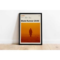 bladerunner poster, bladerunner, blade runner poster, framed, digital poster, canvas for living room home decor