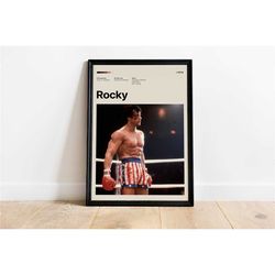 rocky movie poster - minimalist rocky balboa print - movie wall art - unique movie print - perfect gift