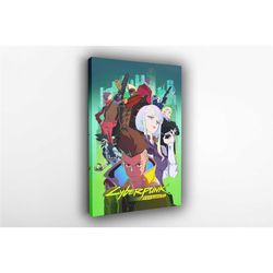 cyberpunk edgerunners poster, edgerunners poster, framed, poster, canvas for living room home decor