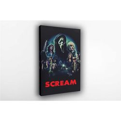 scream poster, scream, scream movie poster, 24x36 poster,  , room decor, home decor, movie poster for gift