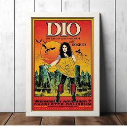 dio 1984 tour poster - music fan collectibles - vintage music poster - home decor - wall art