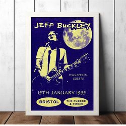 jeff buckley 1995 concert poster - music fan collectibles - vintage music poster - home decor - wall art