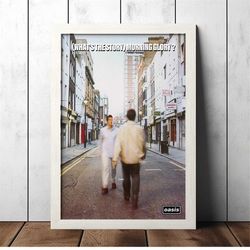oasis (what's the story) morning glory poster - music fan collectibles - vintage music poster - home decor - wall art