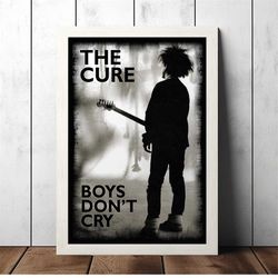 the cure boys don't cry music vintage poster - music fan collectibles - vintage music poster - home decor - wall art
