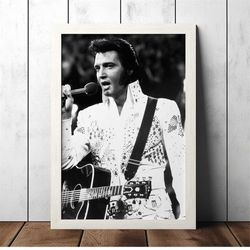 elvis poster - concert poster - music fan collectibles - vintage music poster - home decor - wall art
