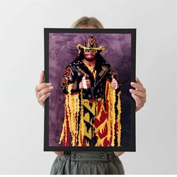 macho man randy savage poster wresting, a4 a3 a2 a1, home wall decor, christmas gift