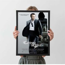 casino royale 007 movie poster daniel craig, a4 a3 a2, home wall decor, christmas gift