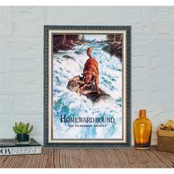 homeward bound the incredible journey movie poster, homeward bound the incredible journey classic movie poster, vintage