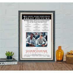 the shawshank redemption movie poster, drama home decor, the shawshank redemption classic movie canvas cloth poster