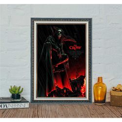 the crow movie poster, brandon lee- the crow collage classic vintage poster, canvas cloth poster for gift
