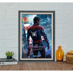 spider-man no way home movie poster, spider-man canvas cloth poster