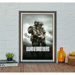 band of brothers movie poster, band of brothers (2001) classic movie poster, canvas cloth poster