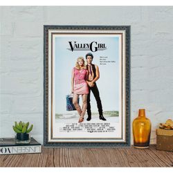 valley girl 1983 movie poster, valley girl classic vintage movie poster, classic movie canvas cloth poster